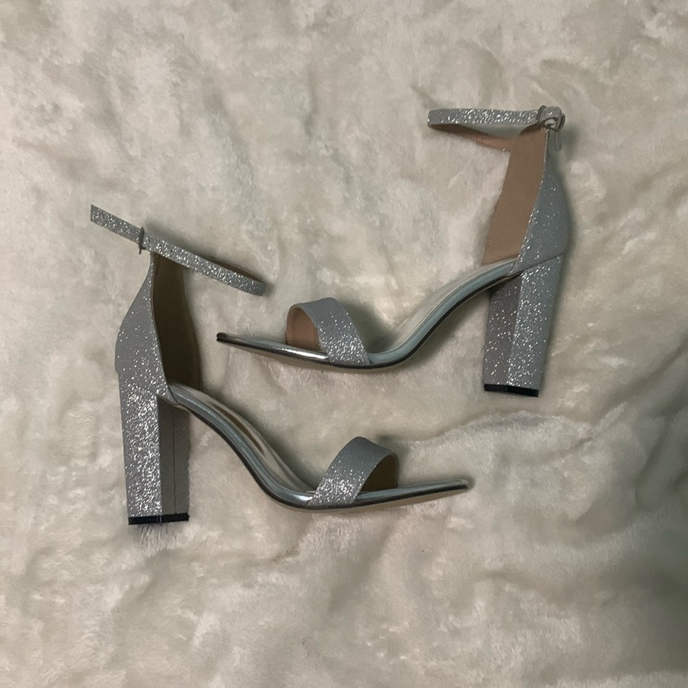 5 inch silver sparkly shoes